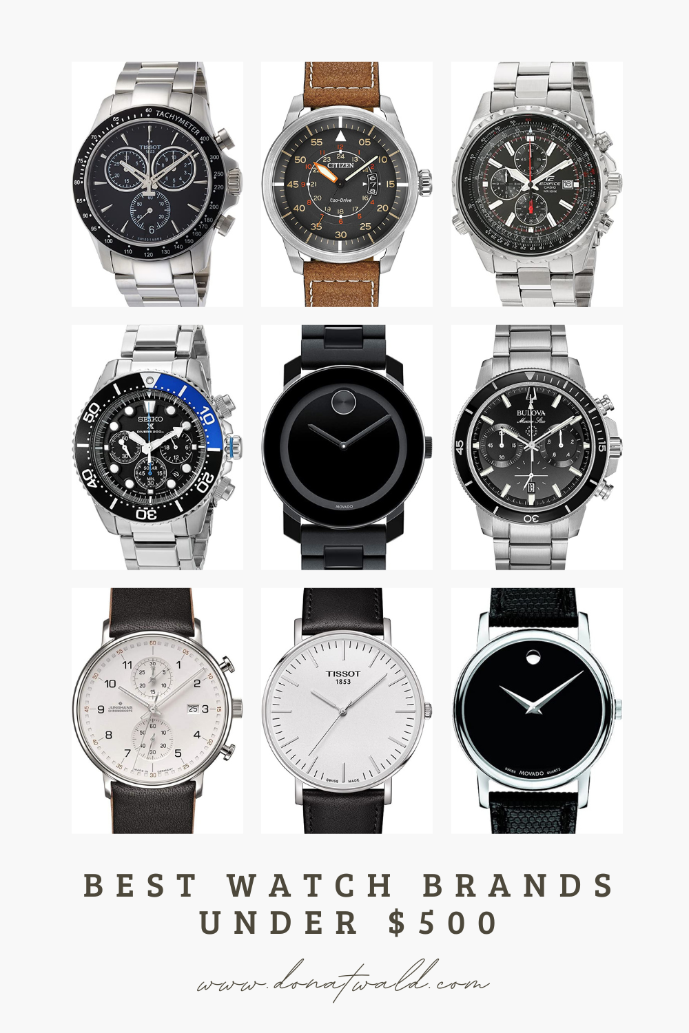 Top 10 Best Watch Brands Under $500 That You Can Trust